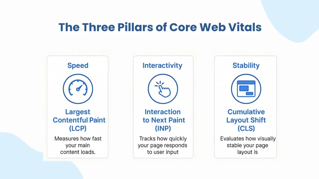 The Three Pillars of Core Web Vitals