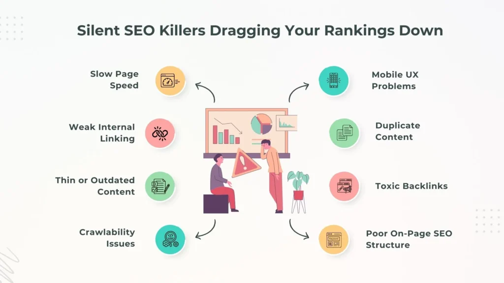 The Biggest SEO Killers at a Glance