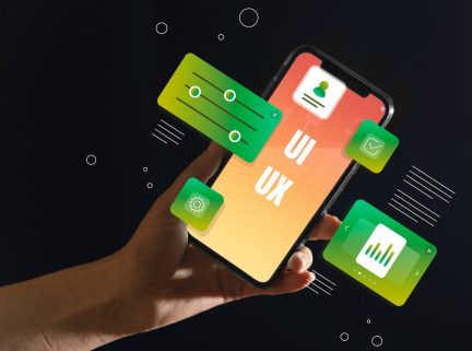 phone with different ui ux designs widget around